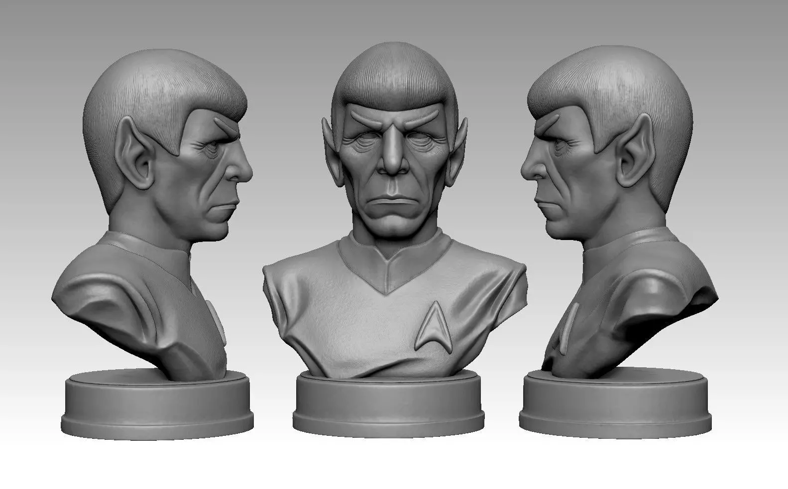 Spock Bust -Leonard Nimoy 3D print model_1