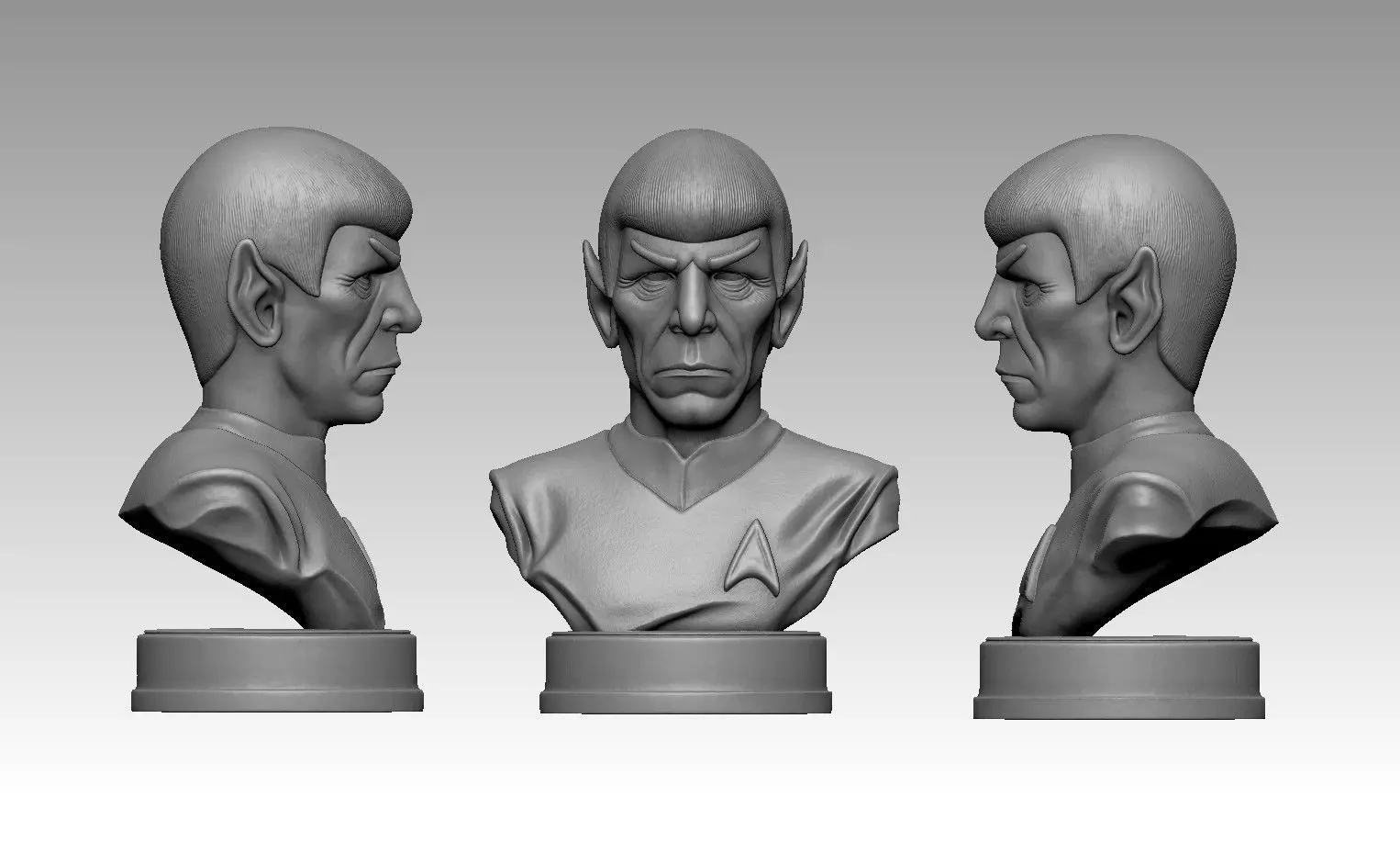 Spock Bust -Leonard Nimoy 3D print model_3