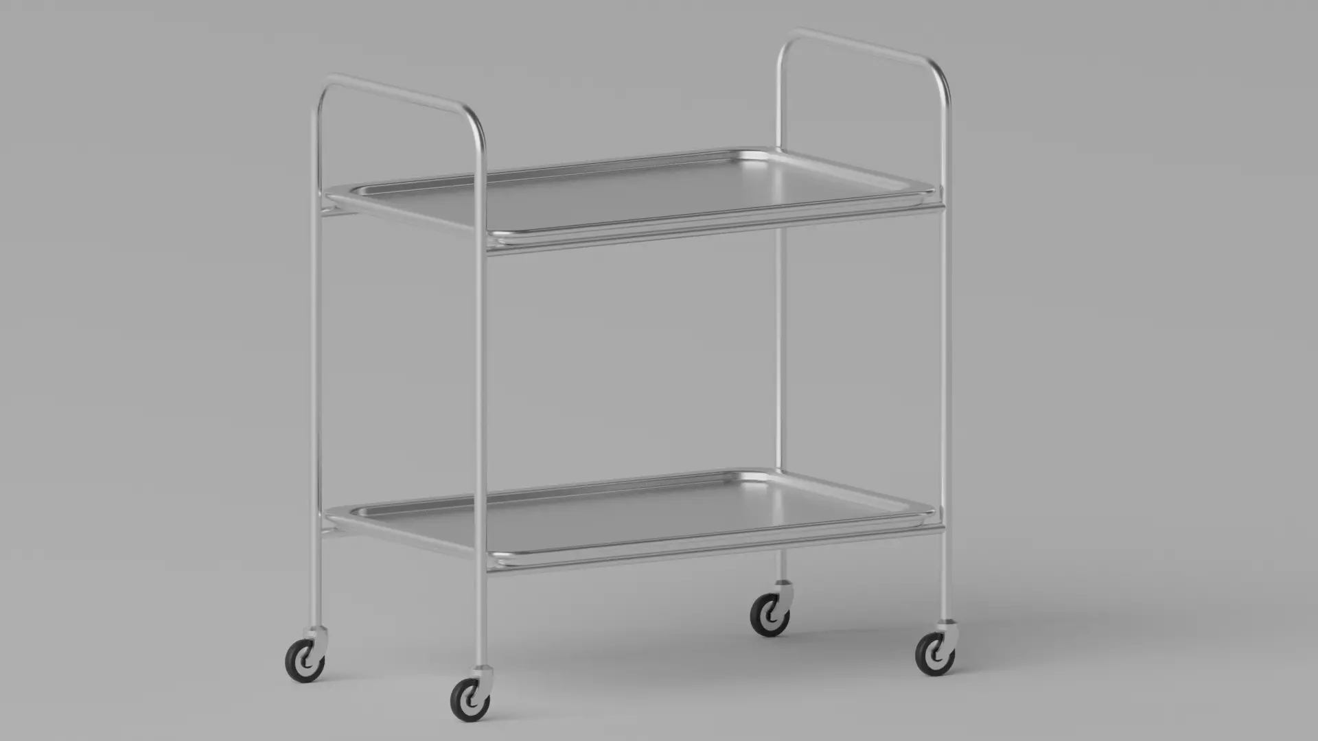 Hospital Medical Trolley Cart 3D model_6