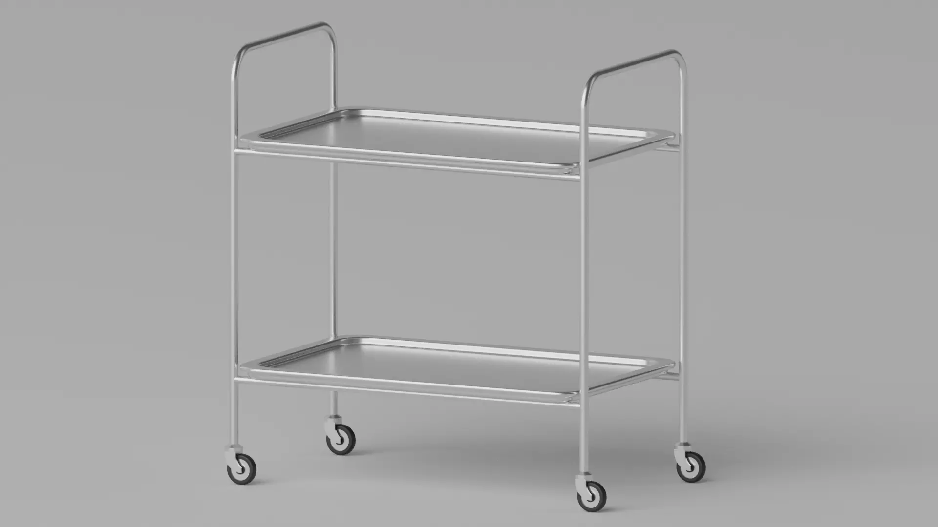 Hospital Medical Trolley Cart 3D model_2