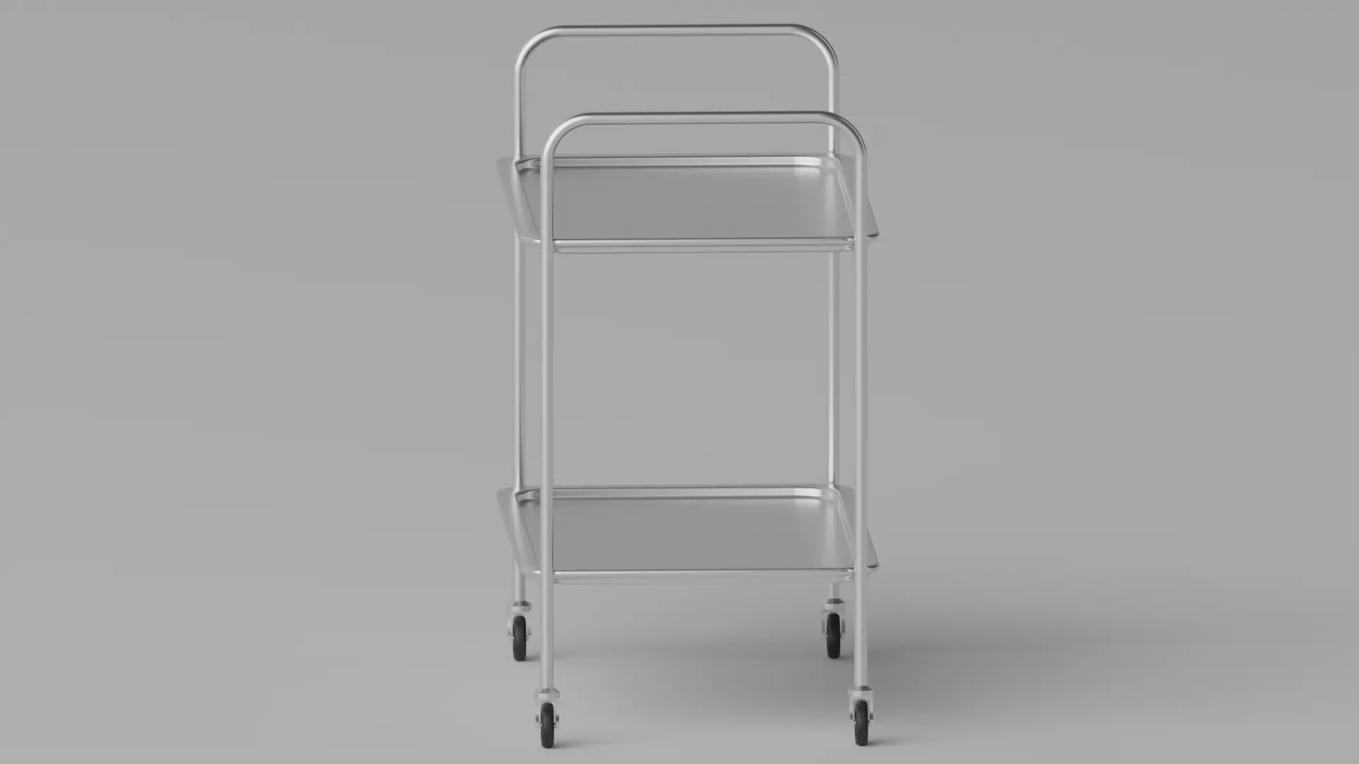 Hospital Medical Trolley Cart 3D model_4
