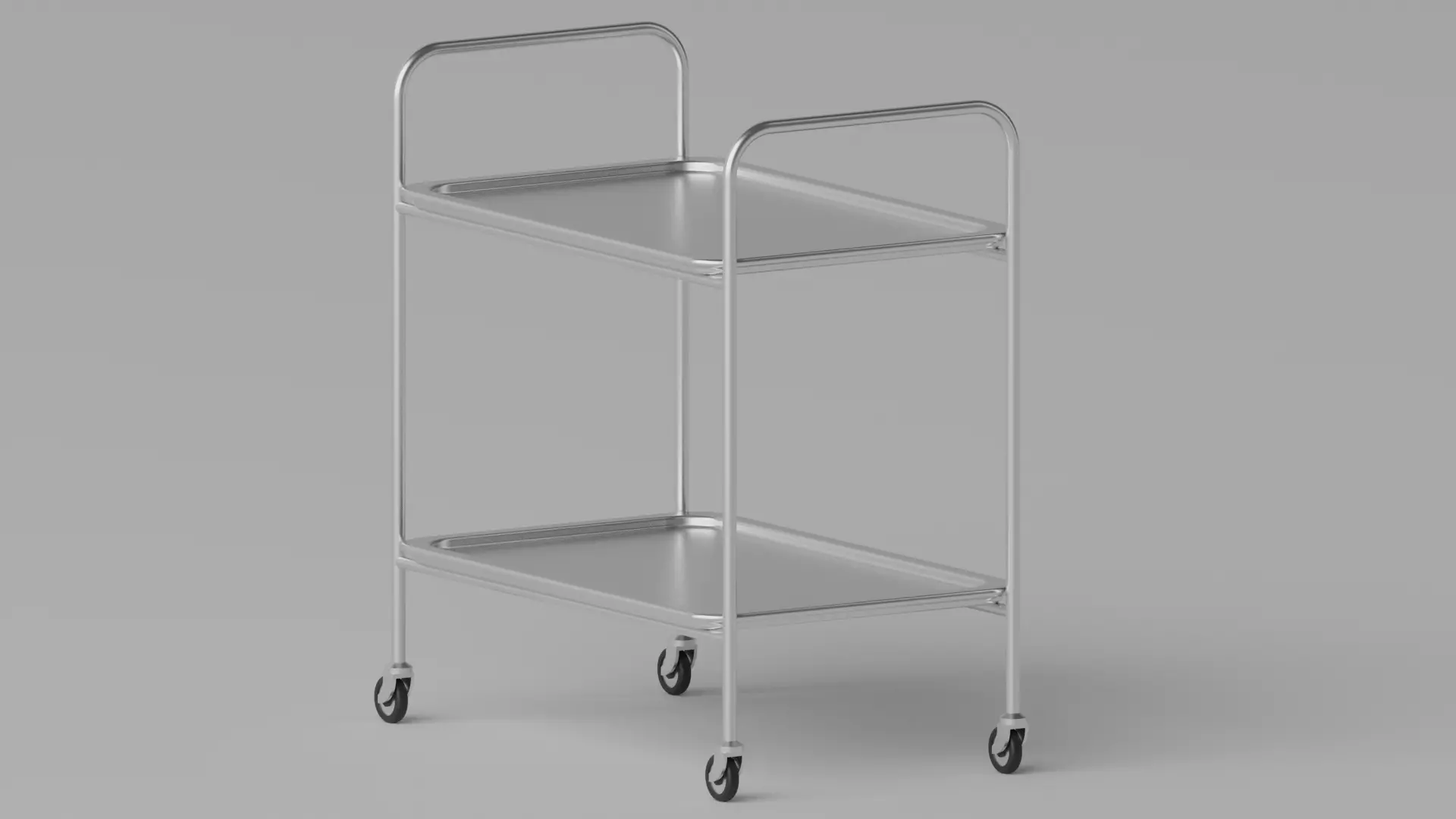 Hospital Medical Trolley Cart 3D model_9