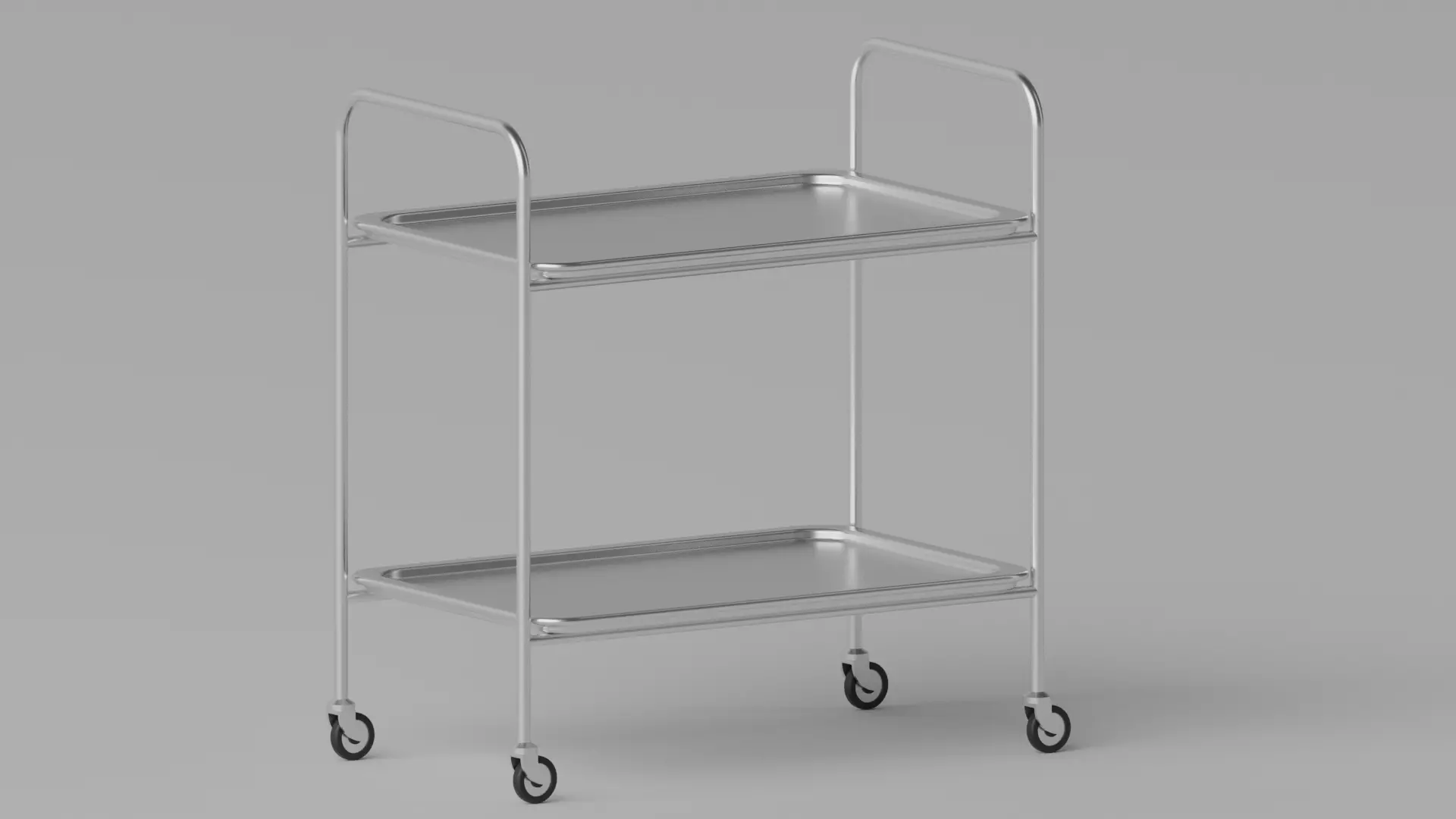 Hospital Medical Trolley Cart 3D model_0