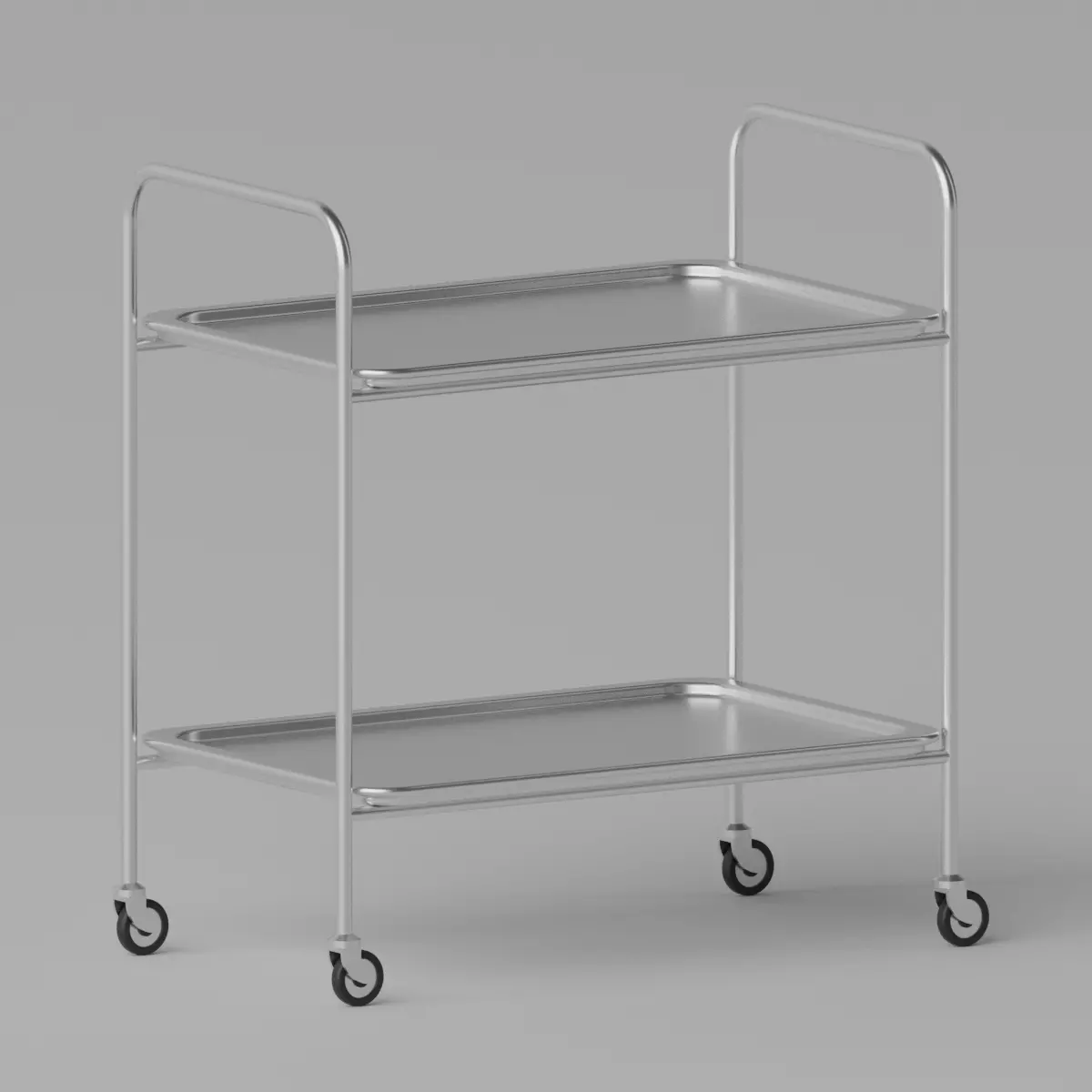Hospital Medical Trolley Cart 3D model_13