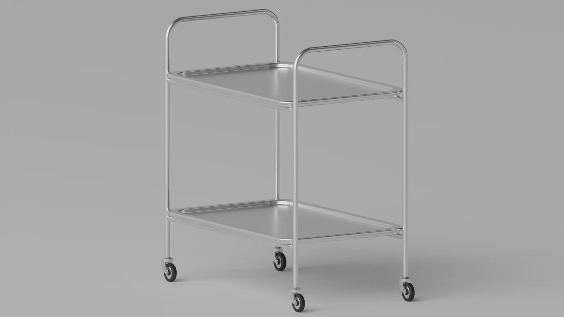 Hospital Medical Trolley Cart 3D model_3