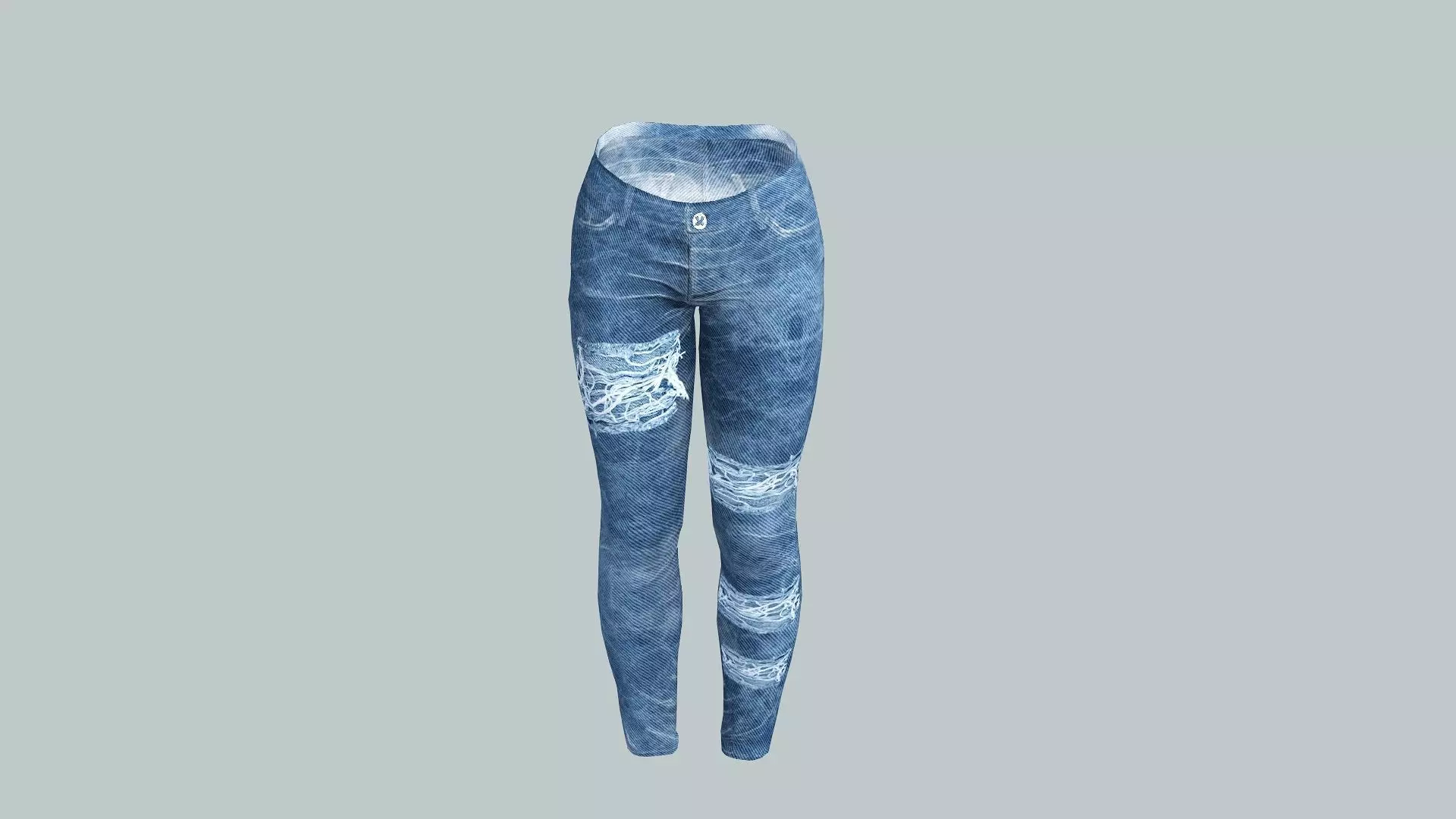 Lady Jeans Game Ready Trousers 08 Pant 3D Model 3D model_6