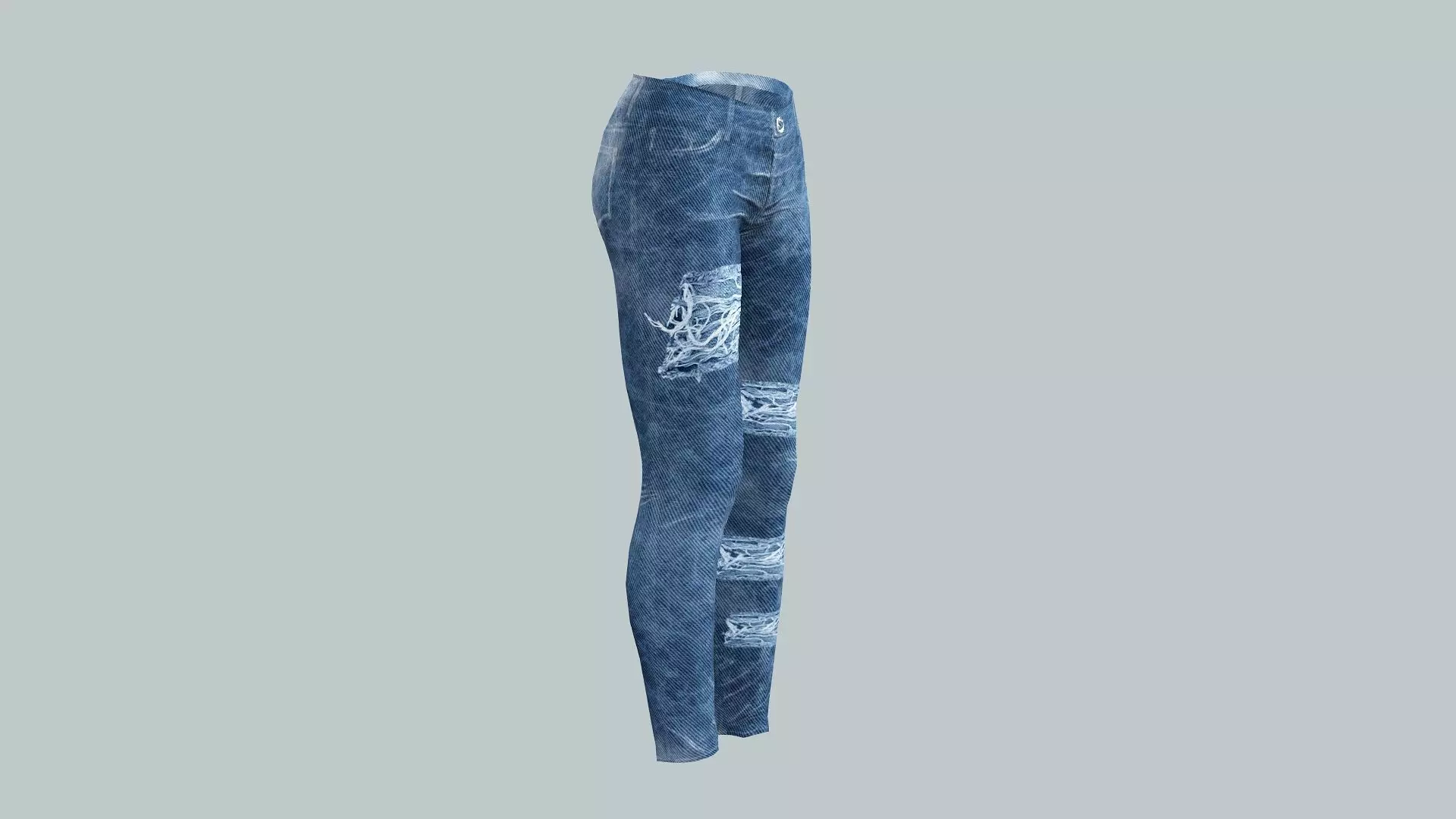 Lady Jeans Game Ready Trousers 08 Pant 3D Model 3D model_5