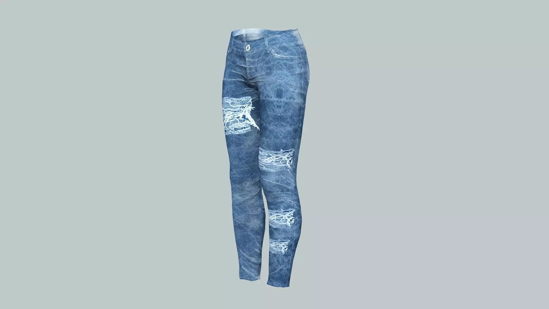 Lady Jeans Game Ready Trousers 08 Pant 3D Model 3D model_2