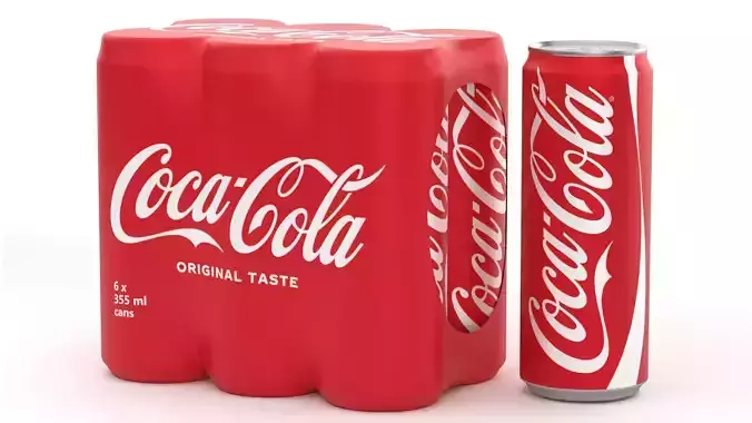 6 Pack 355ml Sleek Coca Cola Beverage Cans Packaging