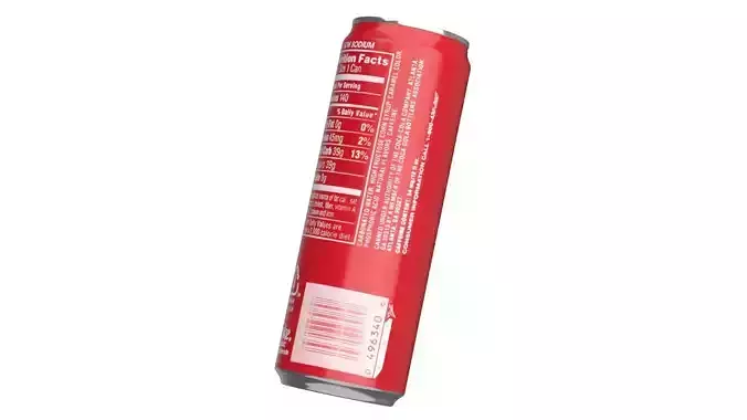 6 Pack 355ml Sleek Coca Cola Beverage Cans Packaging 3D model 6