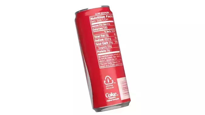 6 Pack 330ml Sleek Coca Cola Beverage Cans Packaging 3D model 7