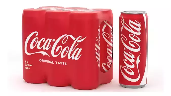 6 Pack 330ml Sleek Coca Cola Beverage Cans Packaging