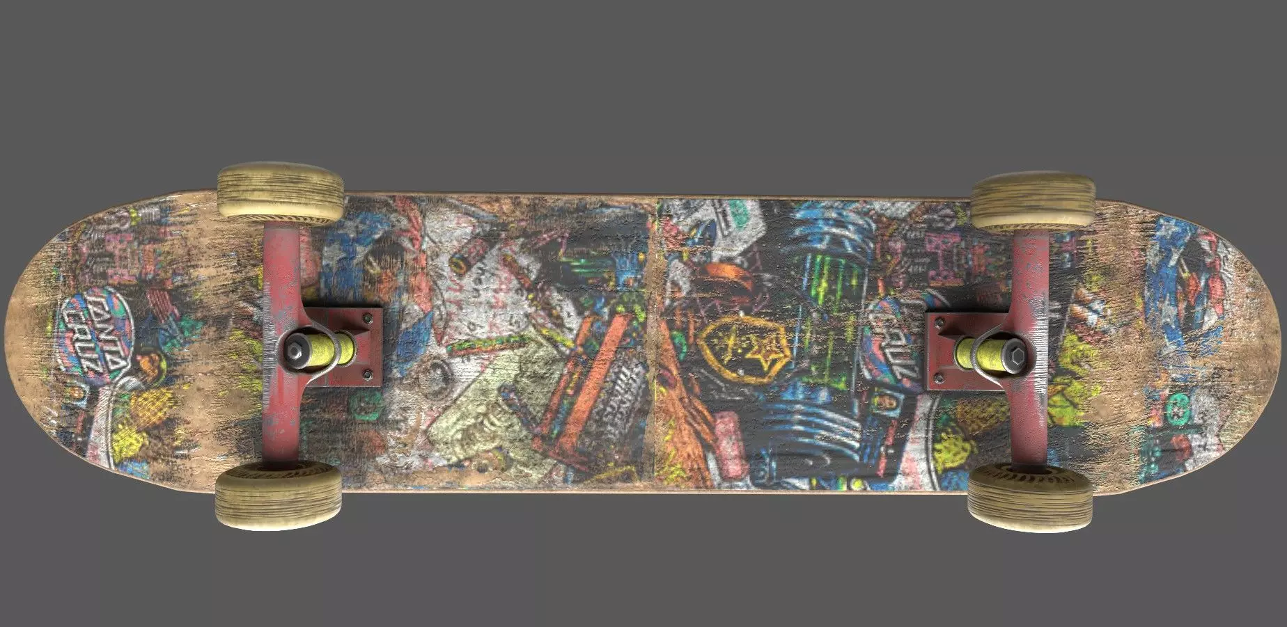 Realistic 3D Skateboard Model Low-poly 3D model_5