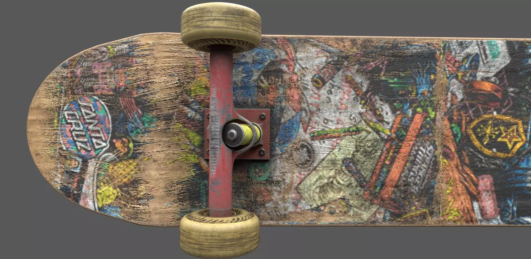 Realistic 3D Skateboard Model Low-poly 3D model_4