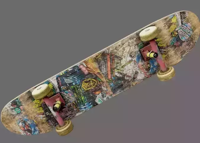 Realistic 3D Skateboard Model