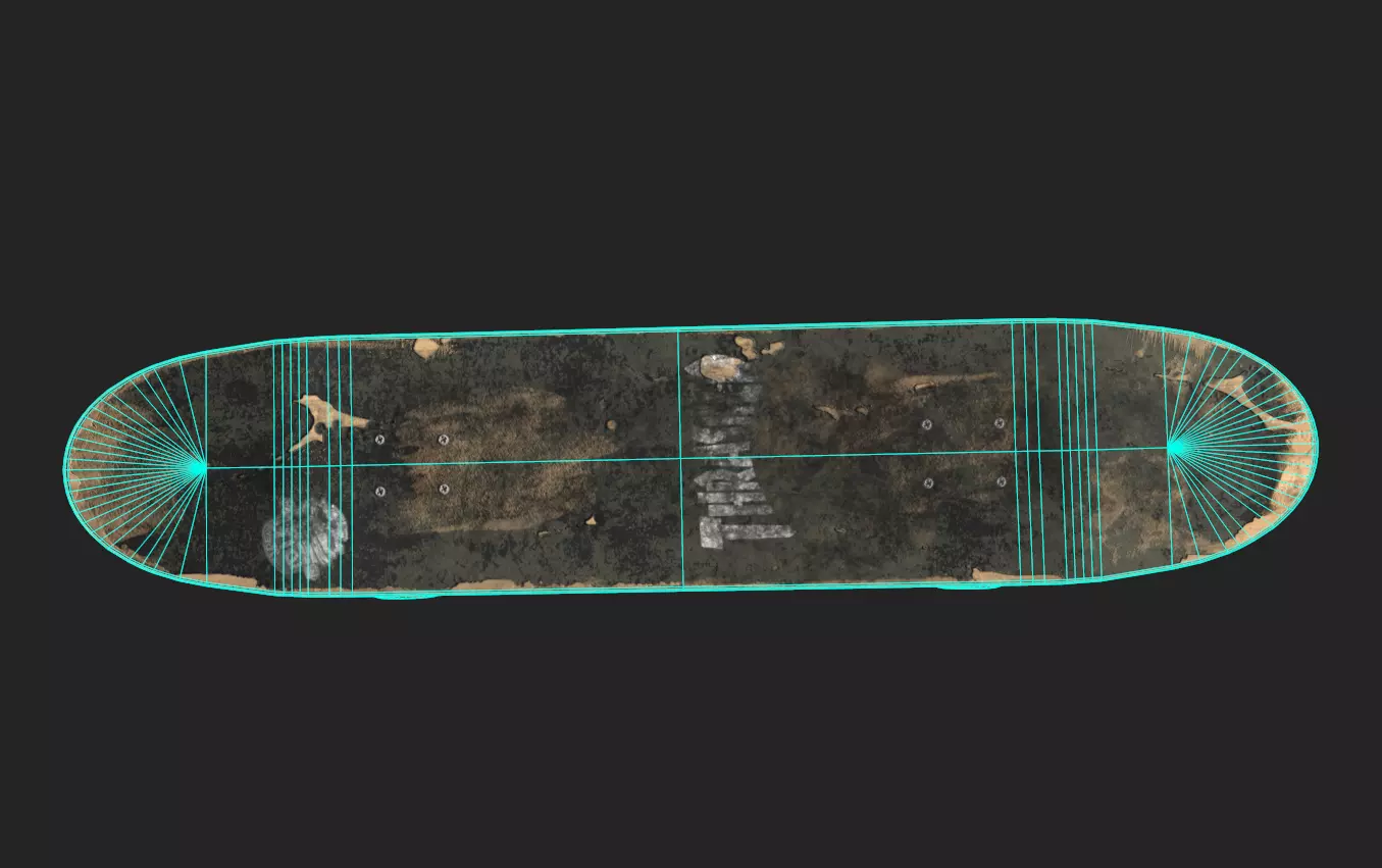 Realistic 3D Skateboard Model Low-poly 3D model_8