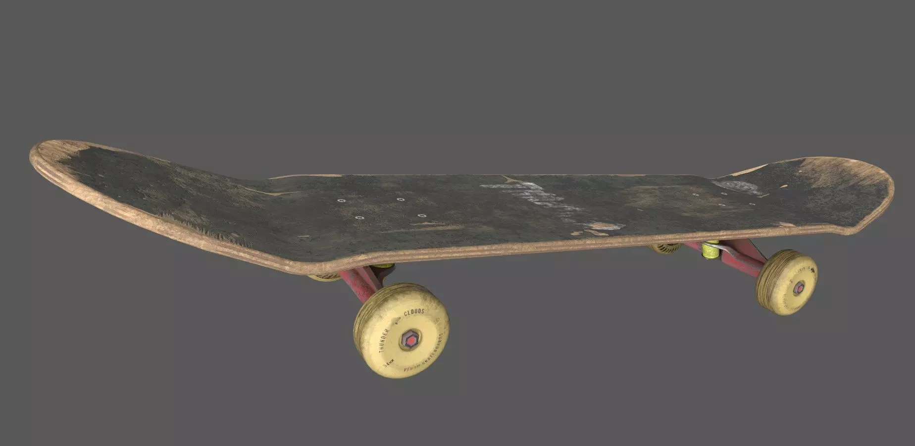 Realistic 3D Skateboard Model Low-poly 3D model_6