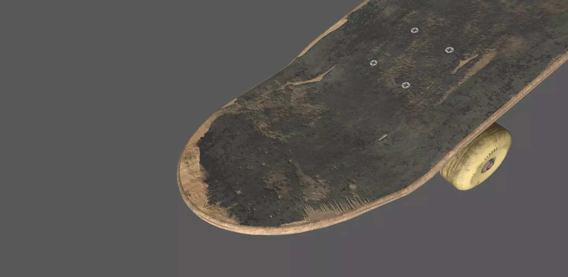 Realistic 3D Skateboard Model Low-poly 3D model_2