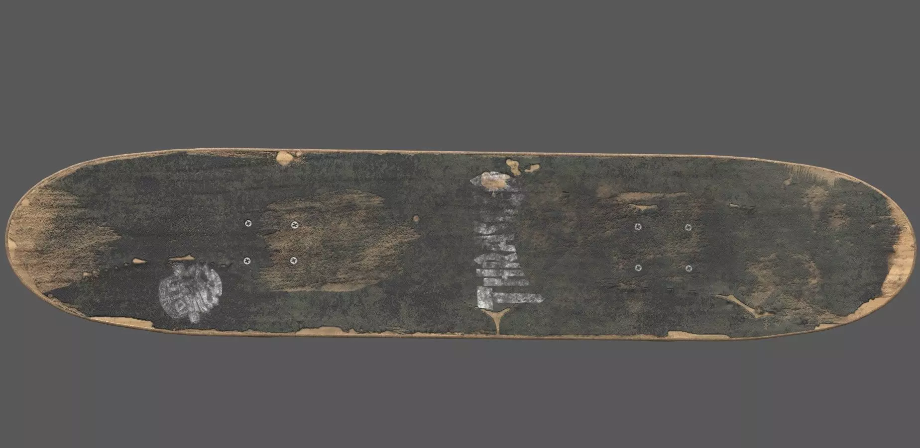 Realistic 3D Skateboard Model Low-poly 3D model_3