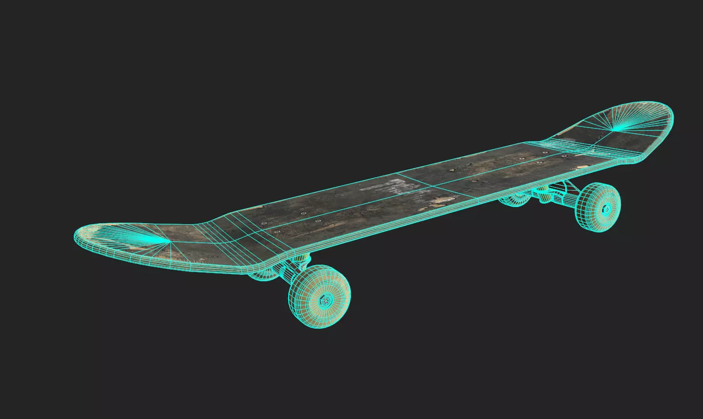 Realistic 3D Skateboard Model Low-poly 3D model_1