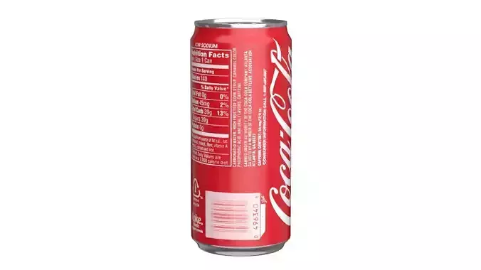 6 Pack 270ml Sleek Coca Cola Beverage Cans Packaging 3D model 6