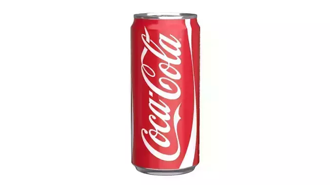 6 Pack 270ml Sleek Coca Cola Beverage Cans Packaging 3D model 5