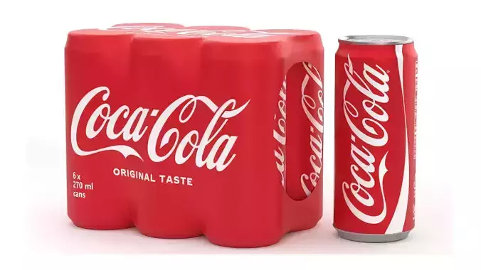 6 Pack 270ml Sleek Coca Cola Beverage Cans Packaging
