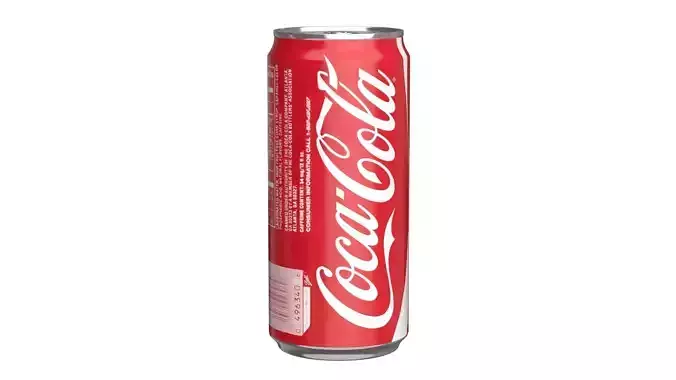 6 Pack 270ml Sleek Coca Cola Beverage Cans Packaging 3D model 7