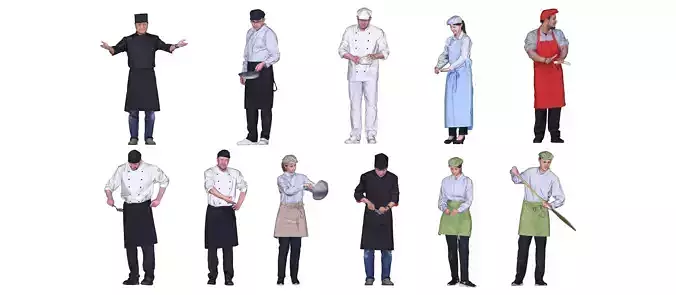 3D Chef Character Model
