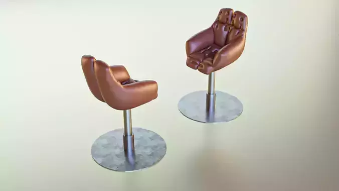 Modern Leather Chair 3D Model