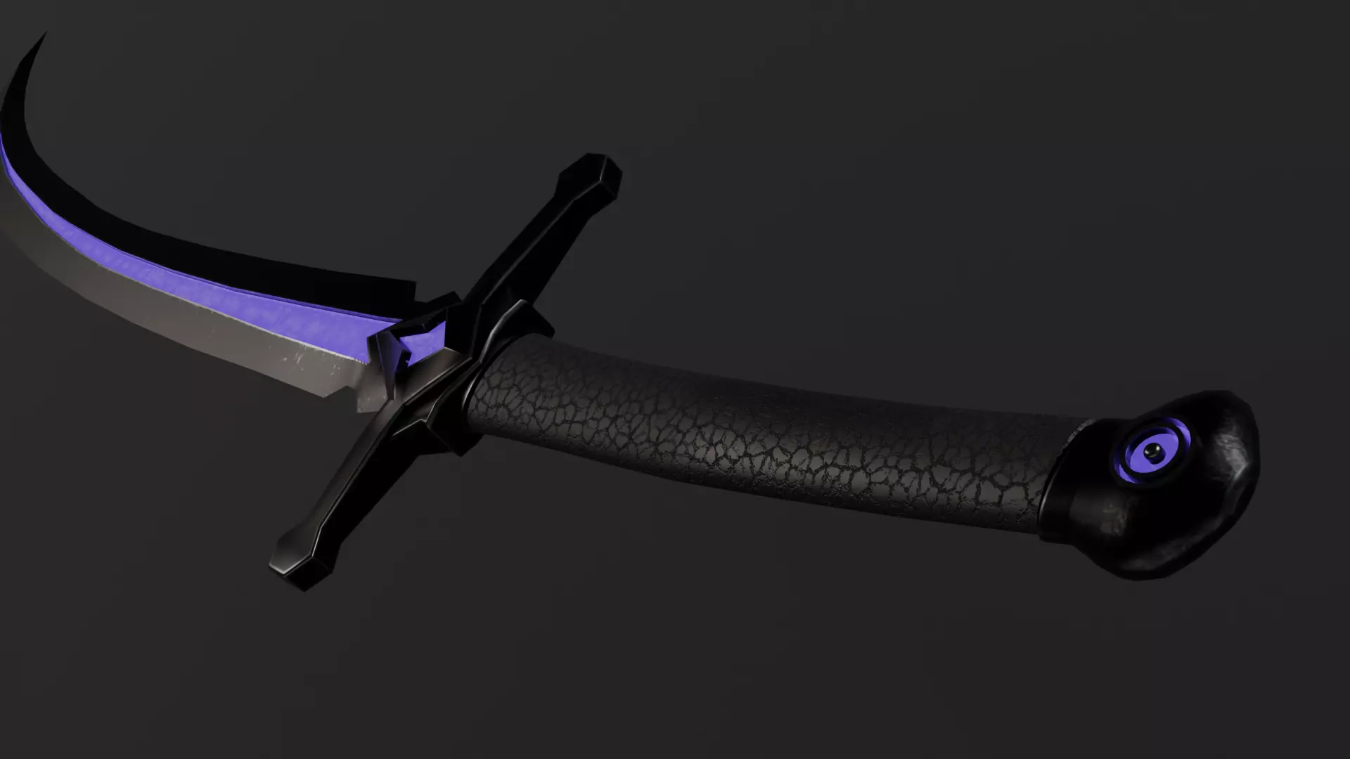 medieval   fantasy sword The Violet Requiem vol2-game ready PBR Low-poly 3D model_1