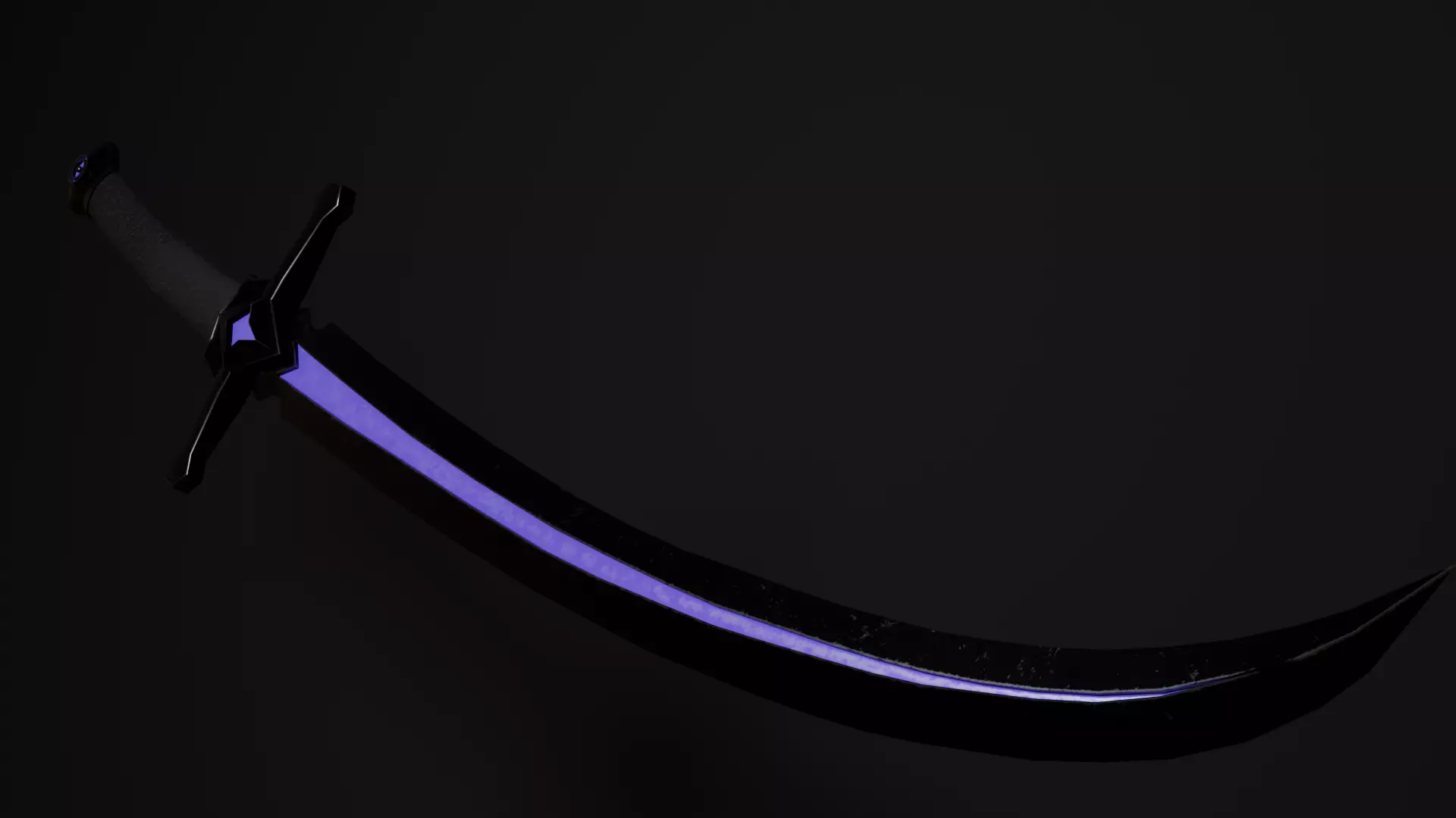 medieval   fantasy sword The Violet Requiem vol2-game ready PBR Low-poly 3D model_4