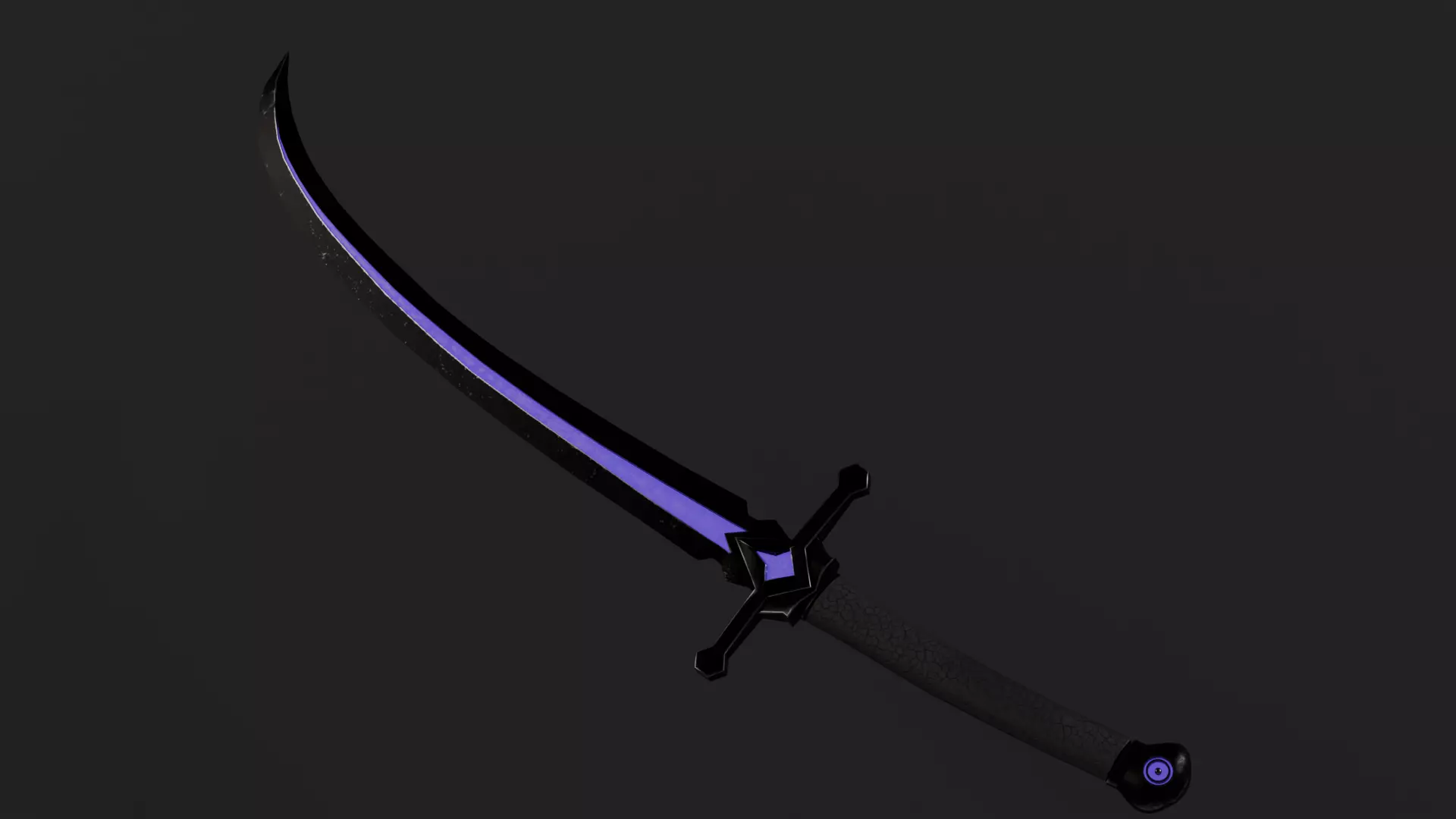 medieval   fantasy sword The Violet Requiem vol2-game ready PBR Low-poly 3D model_2