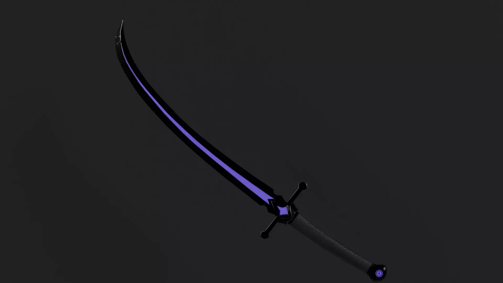 medieval   fantasy sword The Violet Requiem vol2-game ready PBR Low-poly 3D model_0