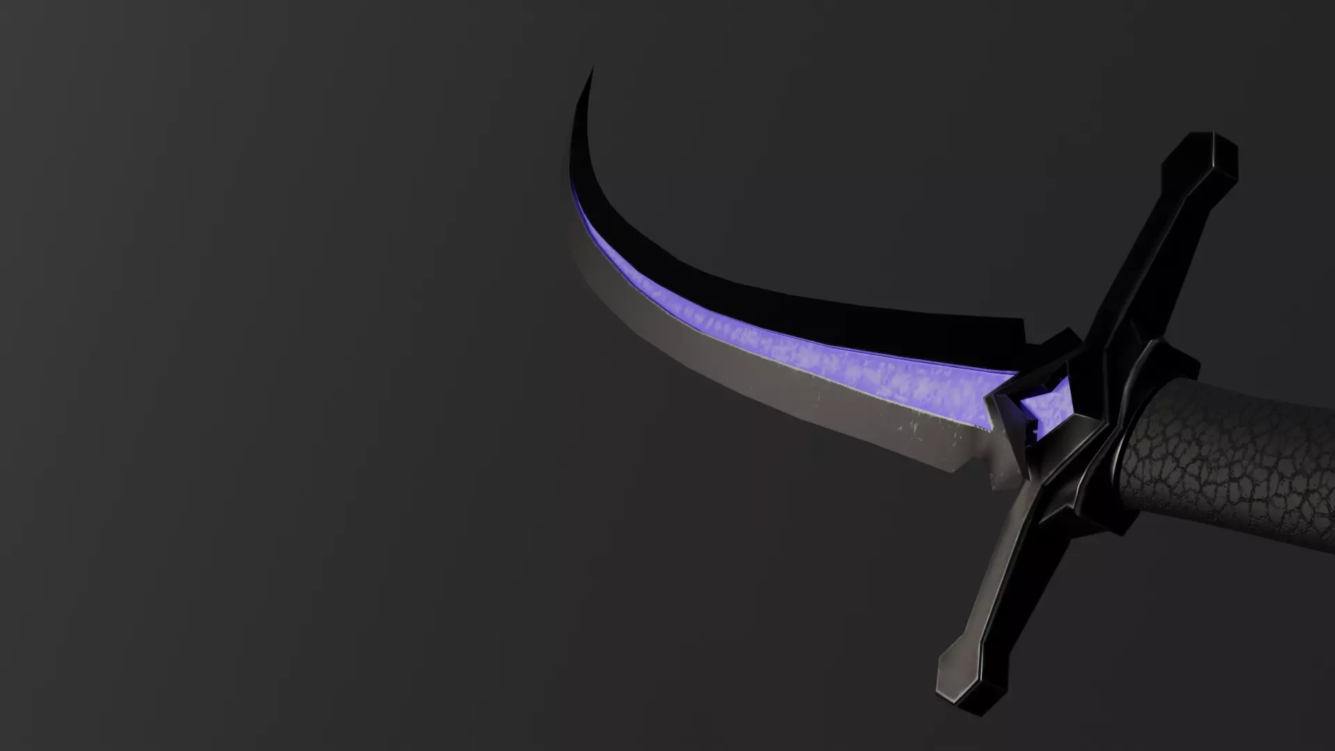 medieval   fantasy sword The Violet Requiem vol2-game ready PBR Low-poly 3D model_5