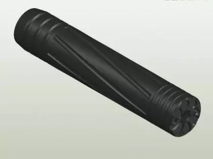 Airsoft Suppressor Juliet TCR10 RT 12 cm 3D print model_2