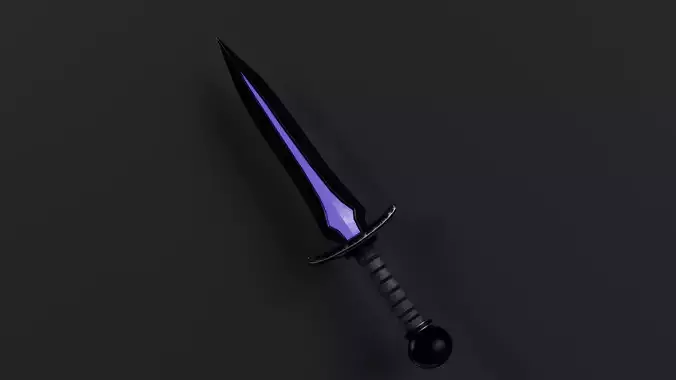 medieval fantasy Dagger the Violet Requiem Game ready PBR