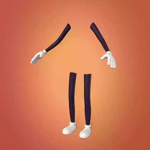 Cartoon Arms and Legs Low-poly 3D model