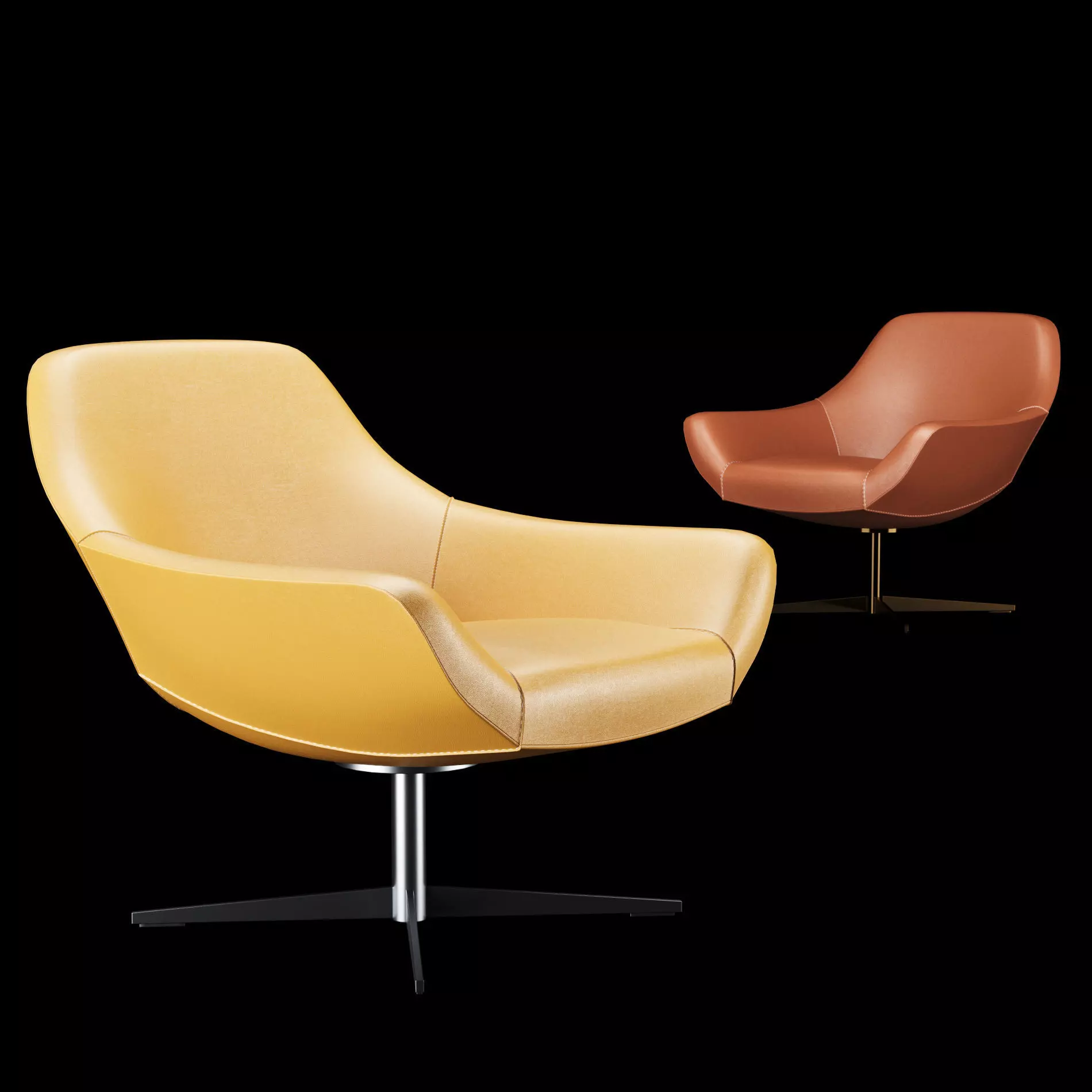 Modern Mid-Century Accent Lounge Armchair 3D model