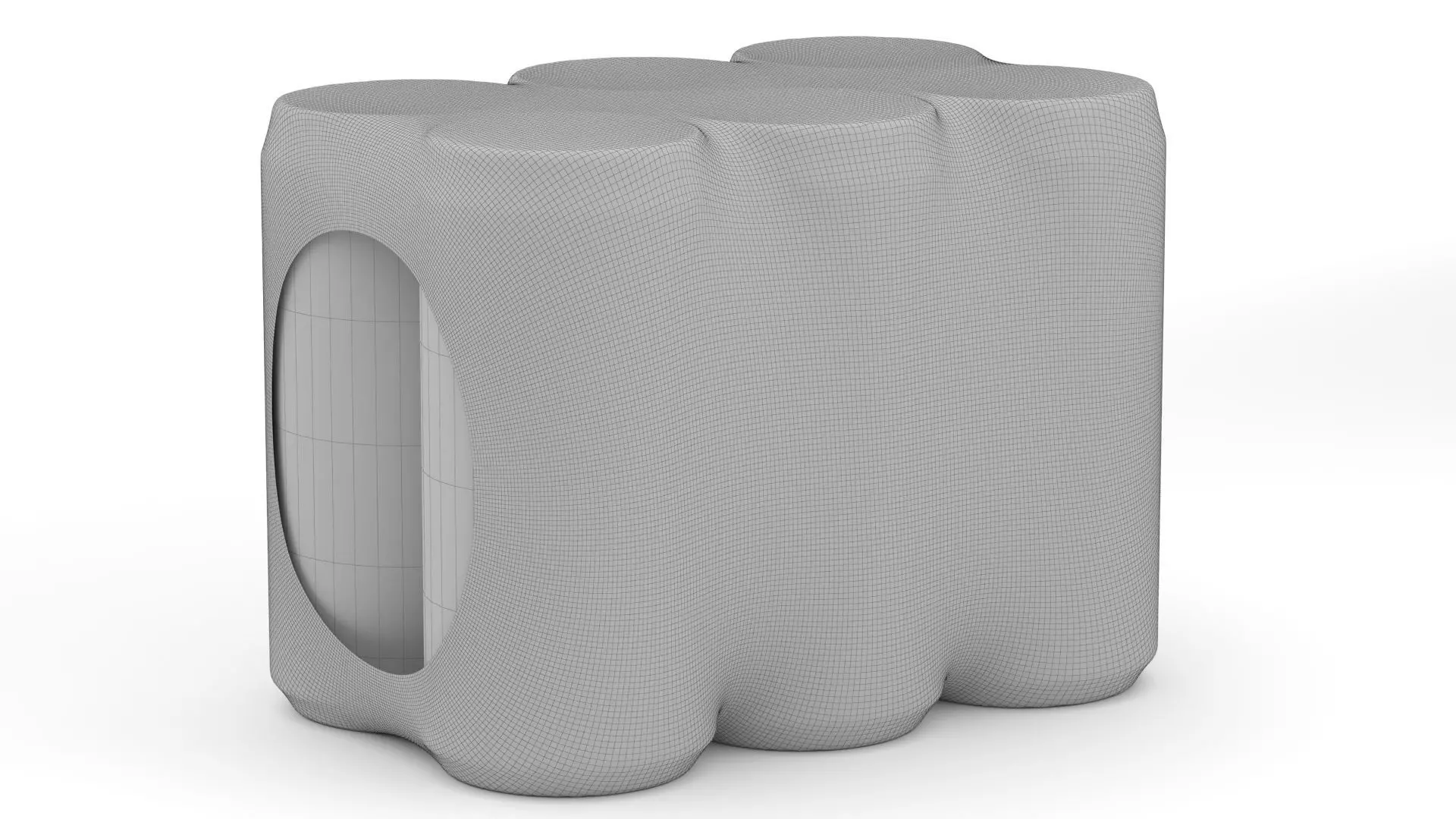 6 Pack 250ml Sleek Coca Cola Beverage Cans Packaging 3D model_19