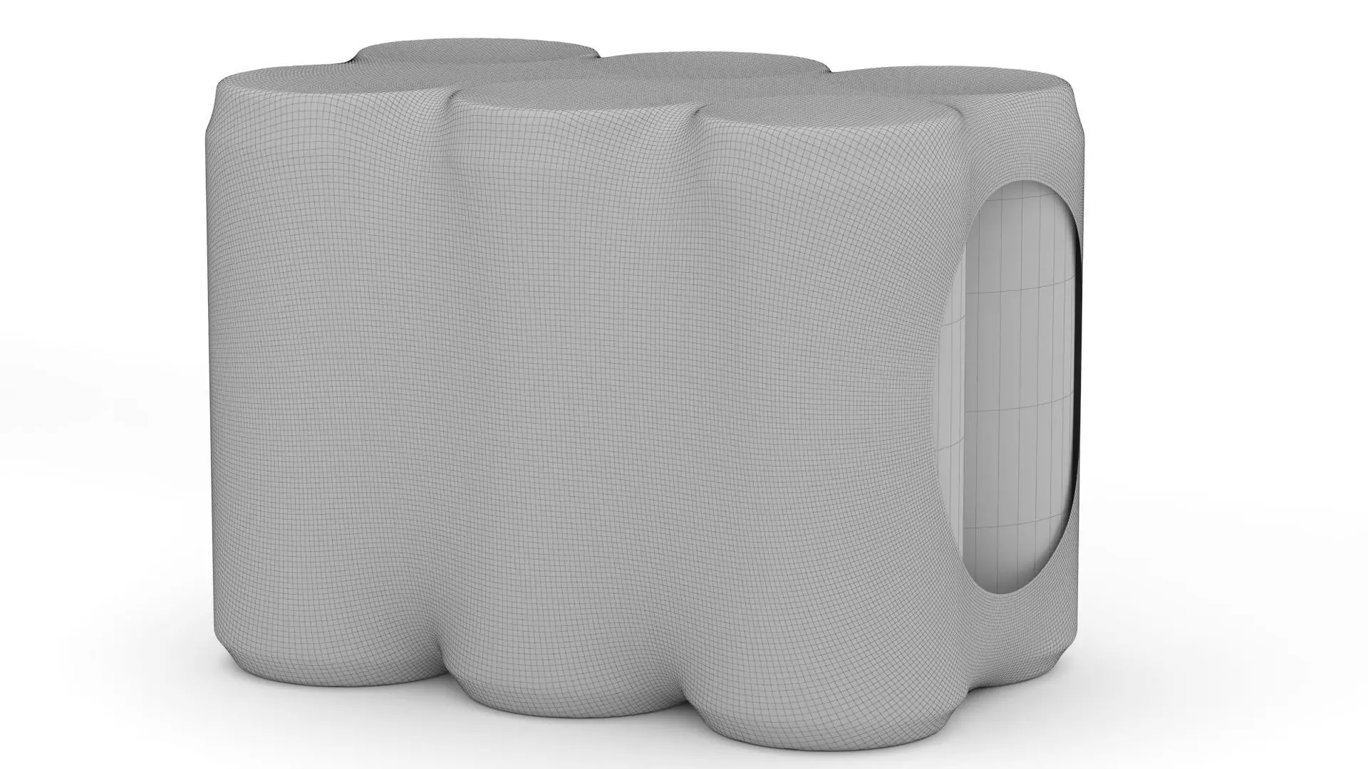 6 Pack 250ml Sleek Coca Cola Beverage Cans Packaging 3D model_17