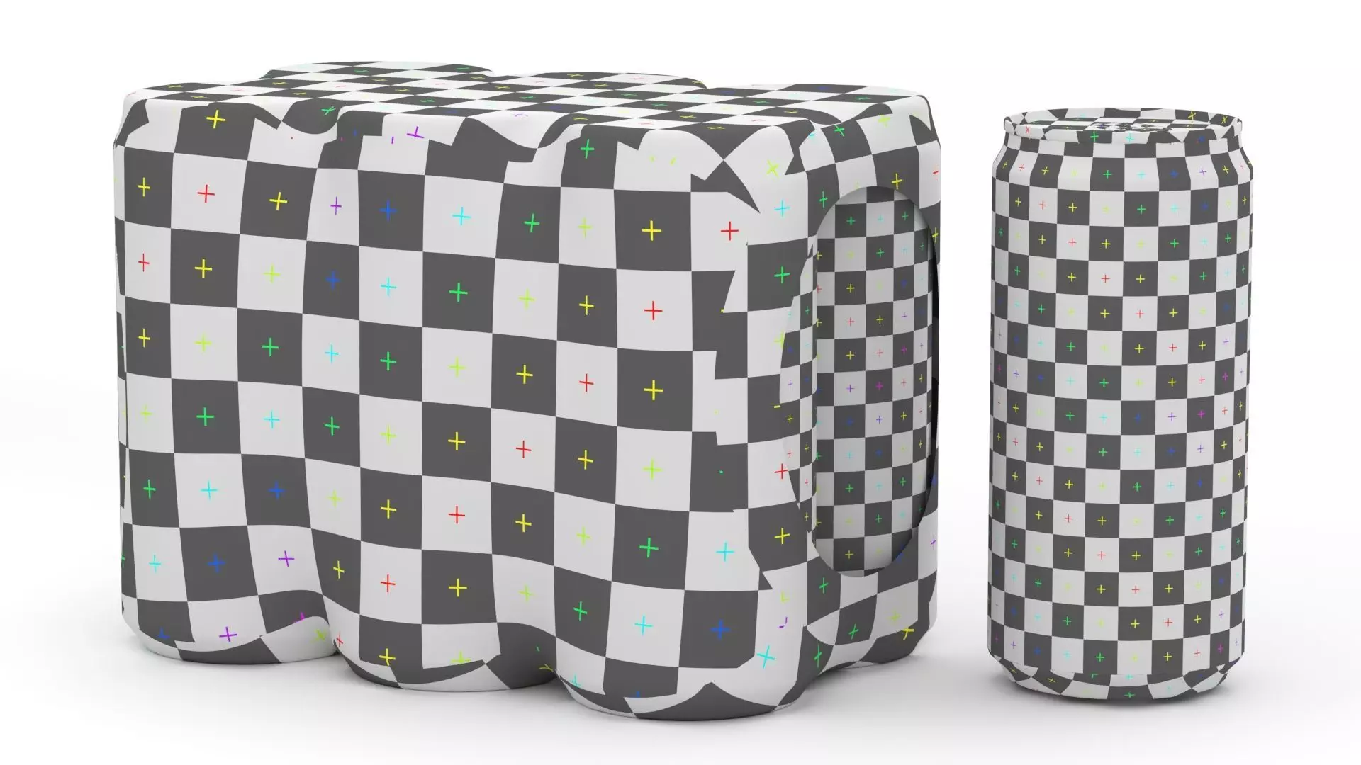 6 Pack 250ml Sleek Coca Cola Beverage Cans Packaging 3D model_13