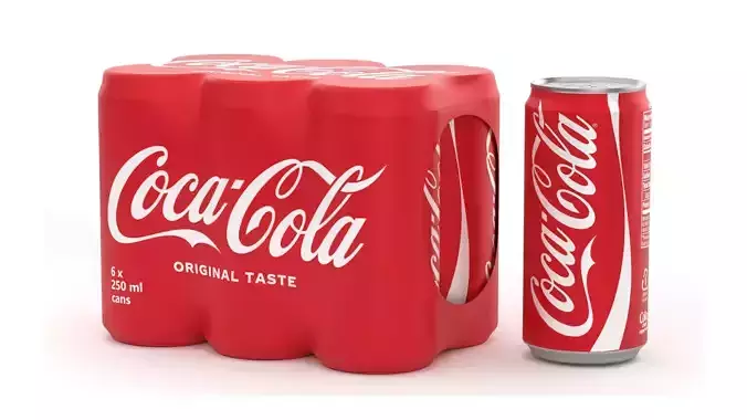 6 Pack 250ml Sleek Coca Cola Beverage Cans Packaging