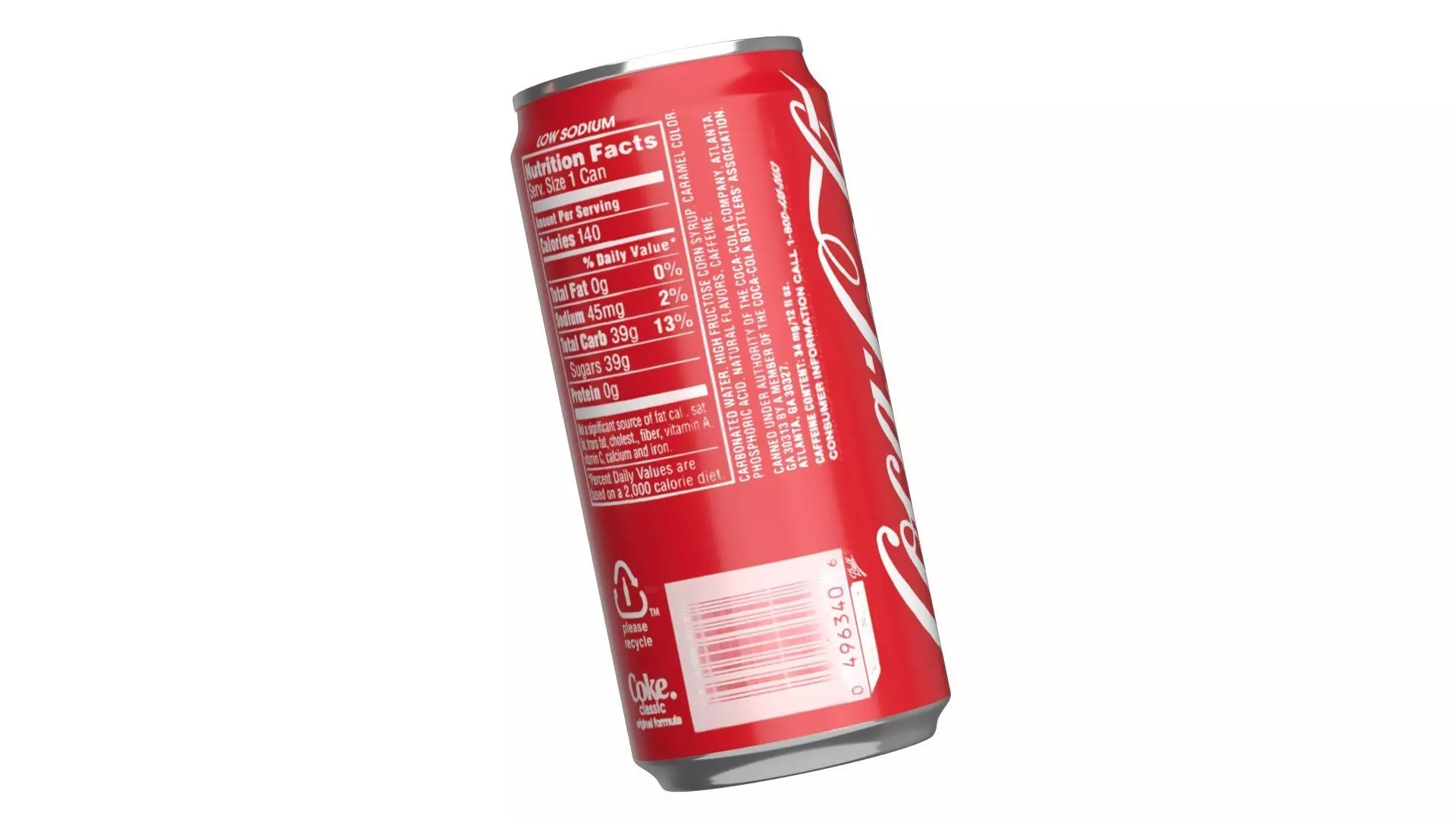 6 Pack 250ml Sleek Coca Cola Beverage Cans Packaging 3D model_6