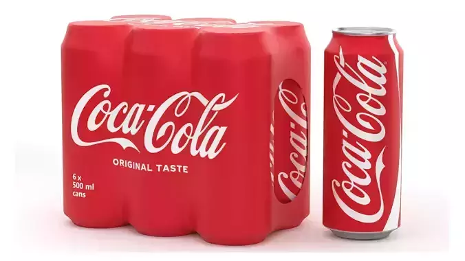 6 Pack 500ml Coca Cola Beverage Cans Packaging