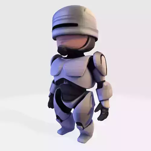 Chibi RoboCop  Cute 3D Model for Print 3D print model