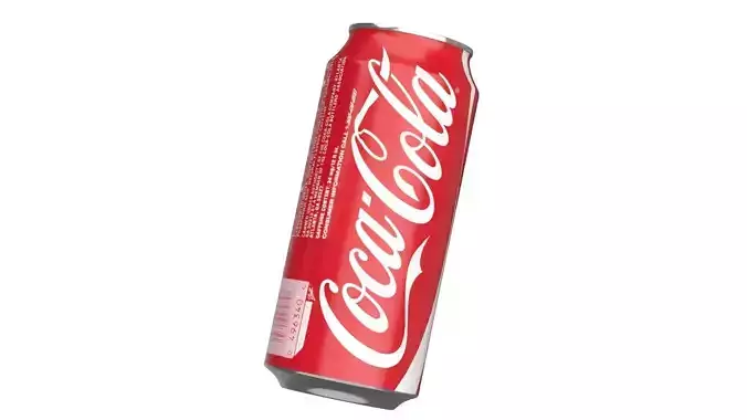 6 Pack 473ml Coca Cola Beverage Cans Packaging 3D model 6