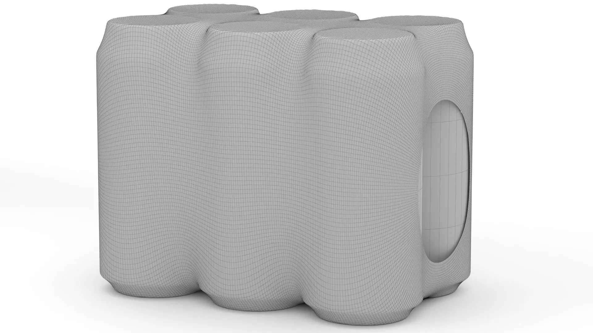 6 Pack 473ml Coca Cola Beverage Cans Packaging 3D model_17