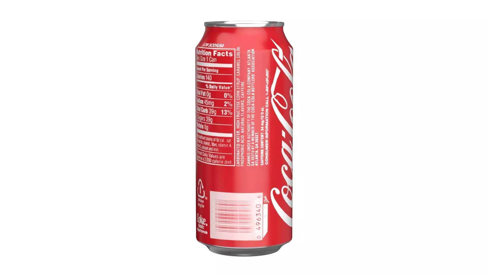 6 Pack 473ml Coca Cola Beverage Cans Packaging 3D model_10