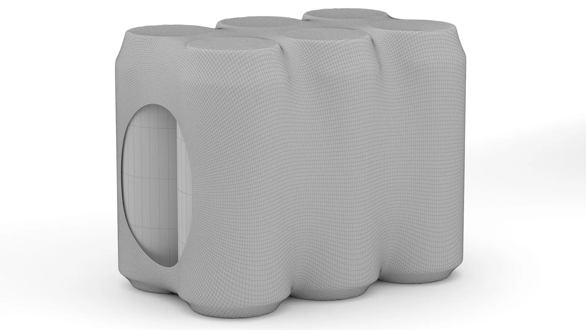 6 Pack 473ml Coca Cola Beverage Cans Packaging 3D model_19